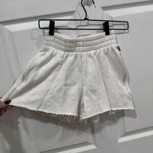 Women’s Good American Sweat Shorts Size 1 White Small S